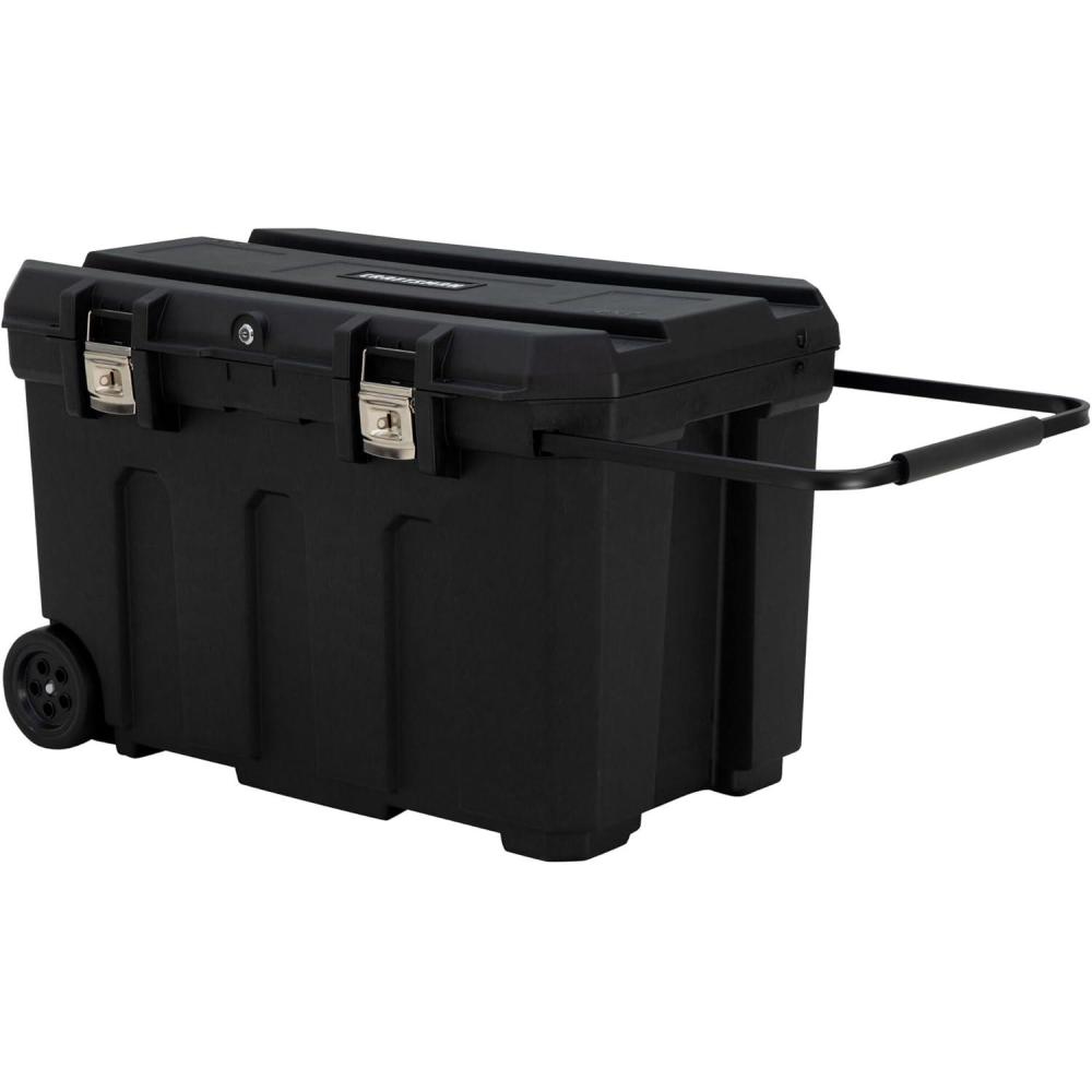 imageCRAFTSMAN 29in Rolling Tool Box with Wheels Black Plastic Lockable CMST2480050 gallon Chest