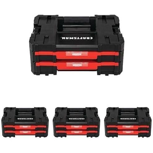 imageCRAFTSMAN Plastic Tool Box With Drawers Organizer and Storage CMST17804Pack of 4