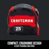 CRAFTSMAN 25-Ft Tape Measure with Fraction Marketing, Retractable, Manual-Locking Blade (CMHT37443S)(7.6 m)