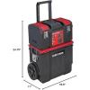 CRAFTSMAN 29-in. Rolling Tool Box with Wheels, Black, Plastic, Lockable (CMST24800)(3-in-1 Rolling Tool Box)