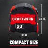CRAFTSMAN 30-ft Tape Measure with Fraction Markings, Retractable (CMHT37445S)((Pack of 1))
