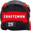 CRAFTSMAN 25-Ft Tape Measure with Fraction Marketing, Retractable, Manual-Locking Blade (CMHT37443S)(7.6 m)