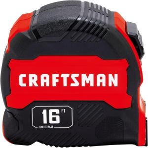 CRAFTSMAN 25-Ft Tape Measure with Fraction Marketing, Retractable, Manual-Locking Blade (CMHT37443S)(4.9 m (Pack of 6))