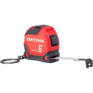 CRAFTSMAN Keychain Tape Measure, 6 FT (CMHT37106G)