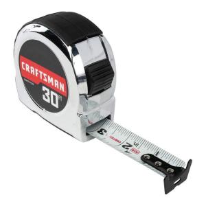 Craftsman Tape Measure, Chrome Classic, 30-Foot (CMHT37330S), 30-foot