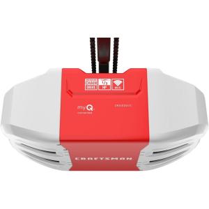 CRAFTSMAN 1/2 HP Smart Garage Door Opener – myQ Smartphone Controlled – Chain Drive, Wireless Keypad Included, Model CMXEOCG472, Red(CMXEOCG472 Garage Door Opener)