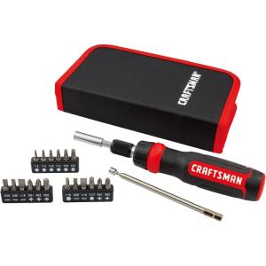 CRAFTSMAN Ratcheting Screwdriver, Multibit Set, 26-Piece (CMHT68001)
