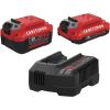 CRAFTSMAN 20V Battery and Charger Set, 2Ah and 4Ah Lithium Ion Batteries and Charger Kit (CMCB204-CKVA)