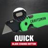CRAFTSMAN High-Visibility Folding Utility Knife with 1 Blade (CMHT10352)
