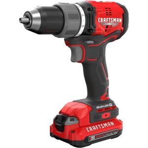 CRAFTSMAN V20 1/2 Inch Cordless Drill/Driver Kit with 1 Battery and Charger (CMCD713C1)