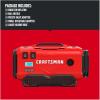 CRAFTSMAN V20 Tire Inflator Portable Air Compressor, Car Air Pump, 3 Modes Tire Pump: Cordless, 120V Corded, and 12V Car Adapter, Battery Sold Separately (CMCE520B)(Portable  Reciprocating  Tankless  Electric)