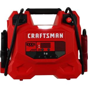 CRAFTSMAN 1000A Car Battery Jump Starter and Portable Power Station, 3-in-1 Solution, 12V DC and 2.4A USB Charging, for 12V Automotive, Marine, and Power Sport Batteries, CMXCESM281