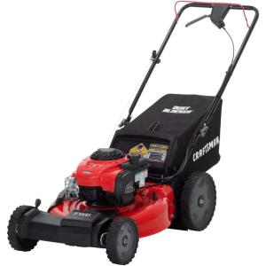 CRAFTSMAN Self-Propelled Gas Powered Lawn Mower, 21 Inch, 3-in-1 Mulching Push Mower with Bag, 6 Adjustable Heights, 140cc OHV Engine (M215)(Lawn Mower)