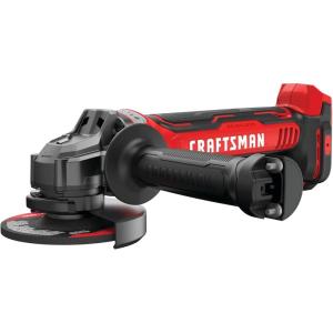 CRAFTSMAN V20 Cordless Angle Grinder Tool Kit, 4-1/2 inch, Battery and Charger Included (CMCG400M1)(Brushless Grinder (Tool Only))
