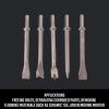 CRAFTSMAN 5-Piece Air Chisel Set, 0.401-in Shank, Hardened Alloy Steel, Variety of Chisel Heads for Multiple Applications