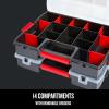CRAFTSMAN Storage Organizer, Small Parts Organizer, 3-Packs with 10-Compartments, Lid Includes Secure Latch (CMST60964M)(Double Pack)