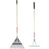CRAFTSMAN 2-Piece Raking Set with Lawn & Thatching Rakes, Wood Handles with Cushion Grips, for Leaves, Dethatching, Dead Grass, Cultivating