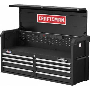 CRAFTSMAN S2000 52″ 8-Drawer Tool Storage Chest with Light and Divider, Red (CMST35282RB)(New (Black))