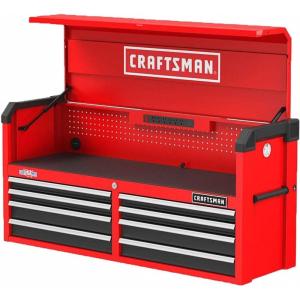 CRAFTSMAN S2000 52″ 8-Drawer Tool Storage Chest with Light and Divider, Red (CMST35282RB)(New (Red))