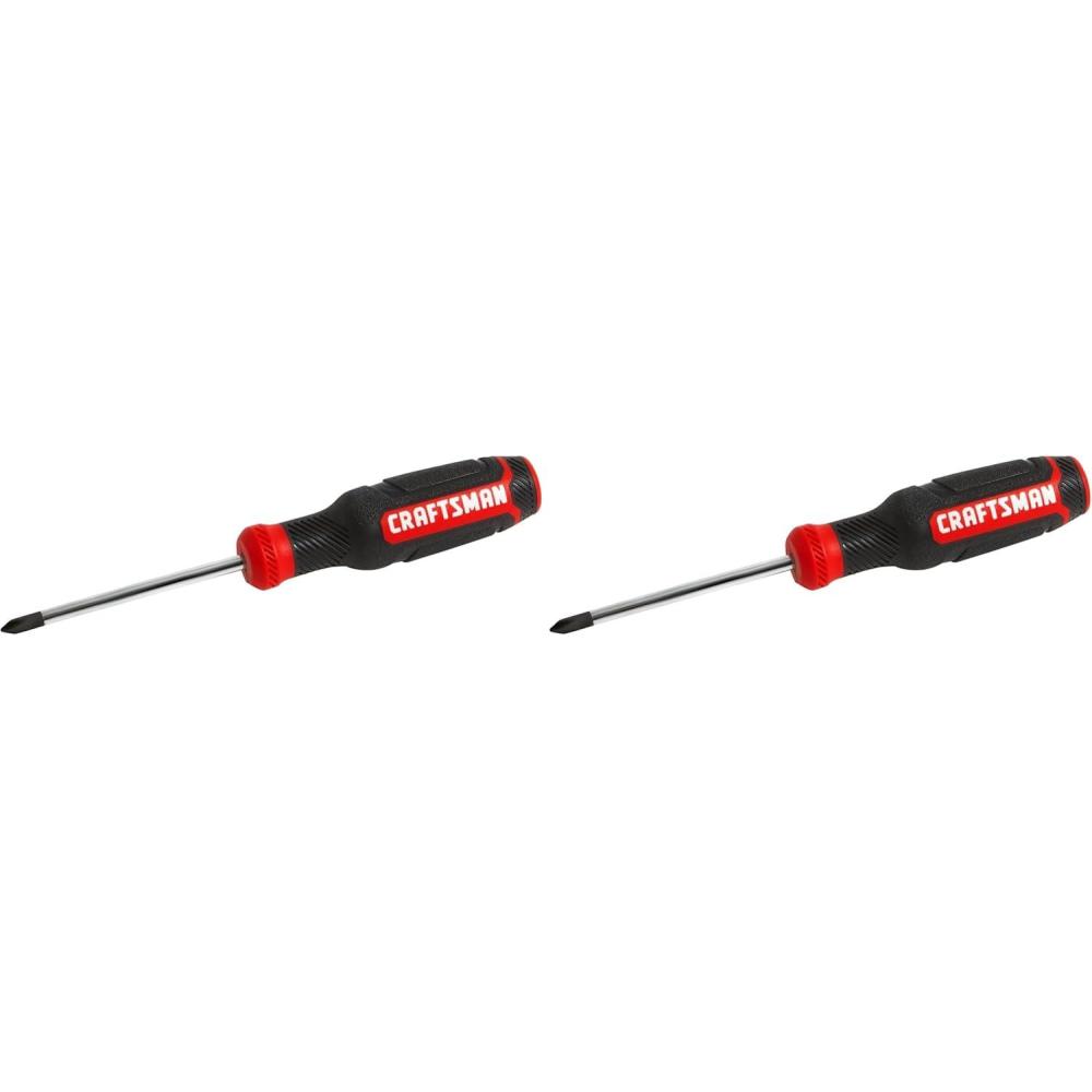 imageCRAFTSMAN Phillips Screwdriver BiMaterial PH 1 X 3 Inch CMHT65052N1 Count Pack of 2