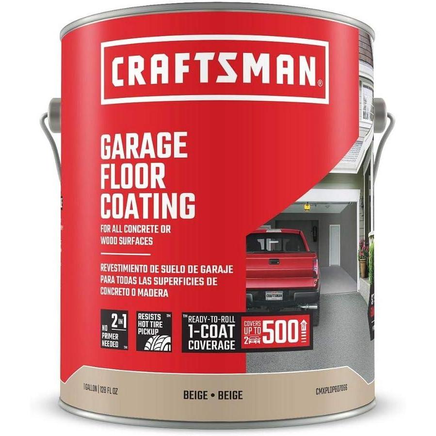 imageGarage Floor Paint And Coating Interior and Exterior Concrete and Cement Paint Satin Finish 1 Gallon 4LBeige