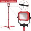 CRAFTSMAN 1100 Lumens 4000K LED Tiltable Portable Work Light in Red with 2-in-1 Adjustable Metal Rotating Stand and Handle, Impact-Resistant Glass Lens, 5FT Power Cord, ETL, Perfect for Job Site(1100LM)