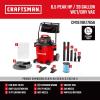 CRAFTSMAN CMXEVBE17594 12 Gallon 6.0 Peak HP Wet Dry Vac, Portable Shop Vacuum Wet and Dry with Filter, Dust Bag, Hose and Attachments for Home Projects & Renovations(20 Gallon 6.5 Peak HP w/Cart)