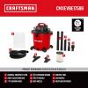 CRAFTSMAN CMXEVBE17594 12 Gallon 6.0 Peak HP Wet Dry Vac, Portable Shop Vacuum Wet and Dry with Filter, Dust Bag, Hose and Attachments for Home Projects & Renovations(20 Gallon 6.5 Peak HP w/Filter  Dust Bag  Hose)