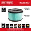 CRAFTSMAN CMXZVBE38740 Genuine Half Height HEPA Media Wet Dry Vac Replacement Vacuum Filter for Most 5 to 20 Gallon CRAFTSMAN Shop Vacuums, Easy Installation and Traps Allergens