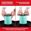 CRAFTSMAN CMXZVBE38754 Genuine General Purpose Wet Dry Vac Replacement Vacuum Filter for Most 5 to 20 Gallon CRAFTSMAN Shop Vacuums, Easy Installation and Traps General Debris(HEPA Media)