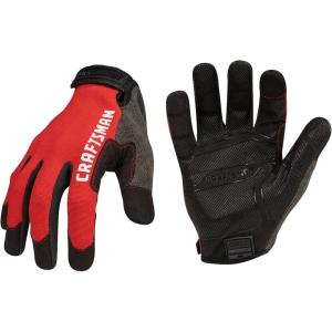 CRAFTSMAN CMMT14199 Touchscreen Compatible Unisex Silicone Grip Mechanic Gloves, Large(Large)