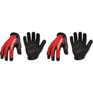 CRAFTSMAN CMMT14199 Touchscreen Compatible Unisex Silicone Grip Mechanic Gloves, Large(Large (Pack of 2))