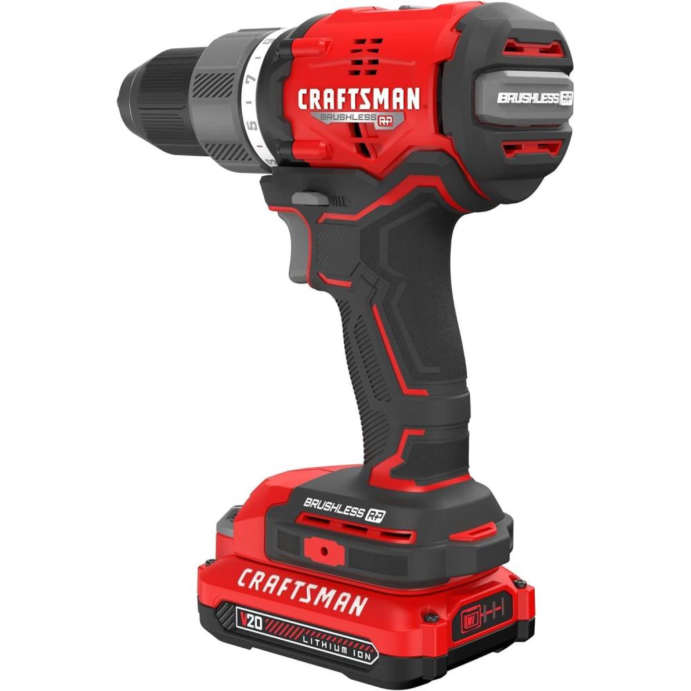 imageCRAFTSMAN RP Cordless DrillDriver Kit with 2 Batteries and Charger Brushless CMCD713C2