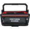 CRAFTSMAN TRADESTACK System Tool Bag, Heavy Duty Open Mouth Tool Tote, Waterproof Hard Bottom, Folding Handle (CMST21451)
