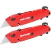 CRAFTSMAN Utility Knife, Quick Change, Retractable Blade, 2 Pack (CMHT10378)