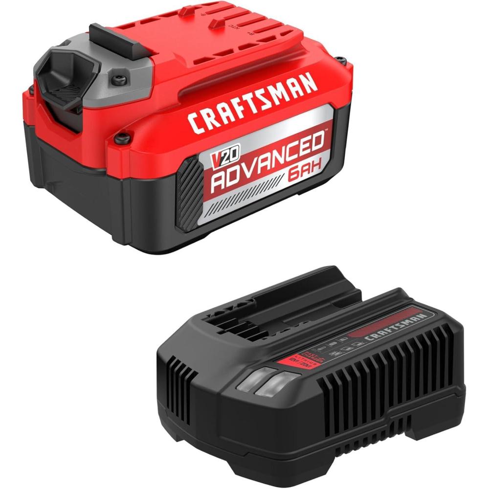 imageCRAFTSMAN V20 6 Ah Advanced Battery Starter Kit Includes V20 Battery and Charger CMCB2106CK