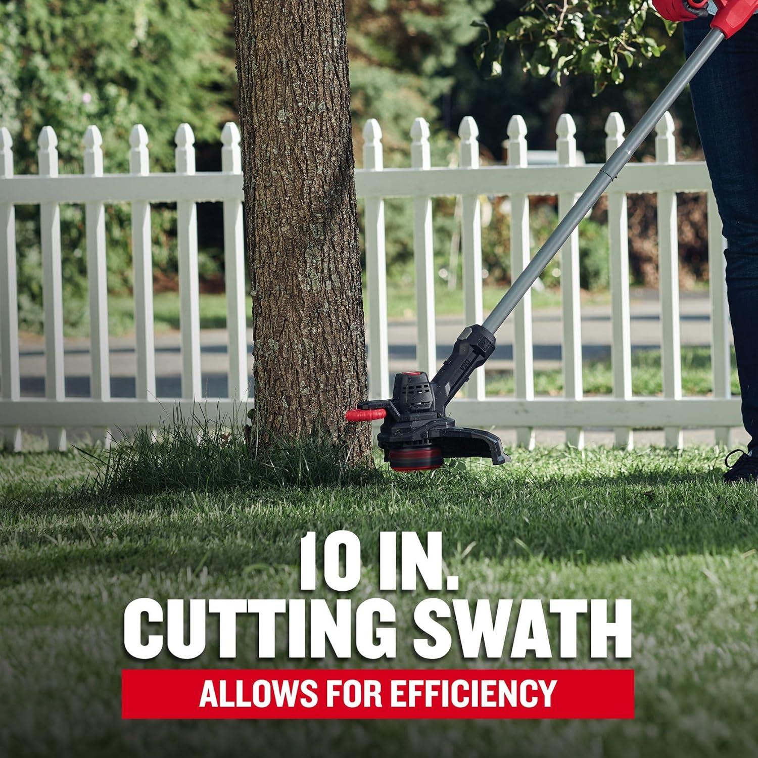 imageCRAFTSMAN V20 Leaf Blower Cordless with 40 Ah Battery and Charger 90 MPH 200 CFM Integrated Scraper Lightweight Easy Operation Handheld Blowers for Lawn Care CMCBL710M1Blower Trimmer Combo Kit