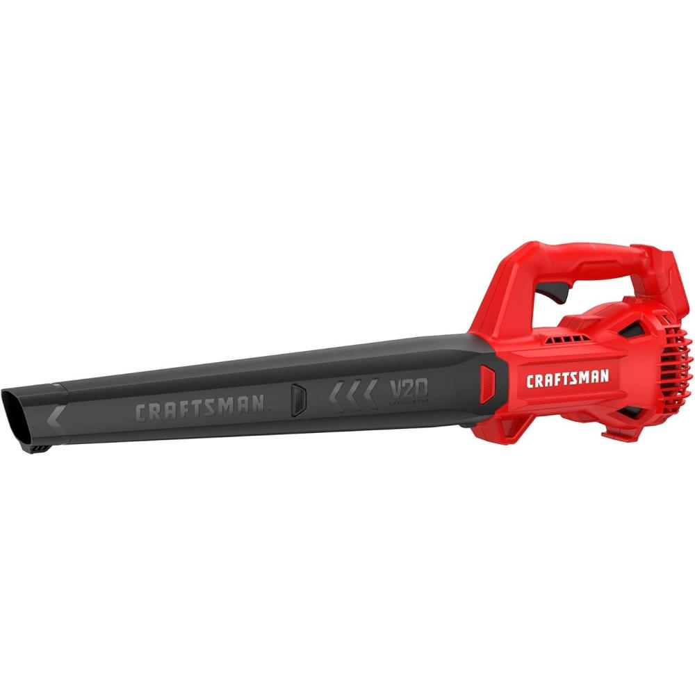 imageCRAFTSMAN V20 Leaf Blower Cordless with 40 Ah Battery and Charger 90 MPH 200 CFM Integrated Scraper Lightweight Easy Operation Handheld Blowers for Lawn Care CMCBL710M1Tool Only