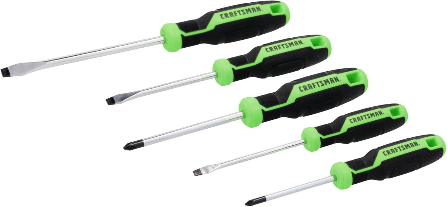 CRAFTSMAN Screwdriver Set 5 PC High Visibility Handles, Magnetic Tips ...