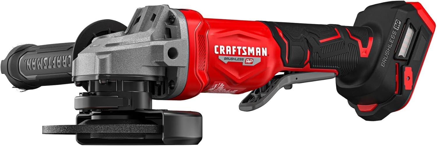 imageCRAFTSMAN V20 4 12 Cordless Angle Grinder Brushless Small Grinder Tool Only CMCG452B