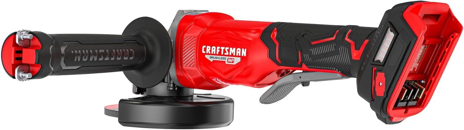 imageCRAFTSMAN V20 4 12 Cordless Angle Grinder Brushless Small Grinder Tool Only CMCG452B