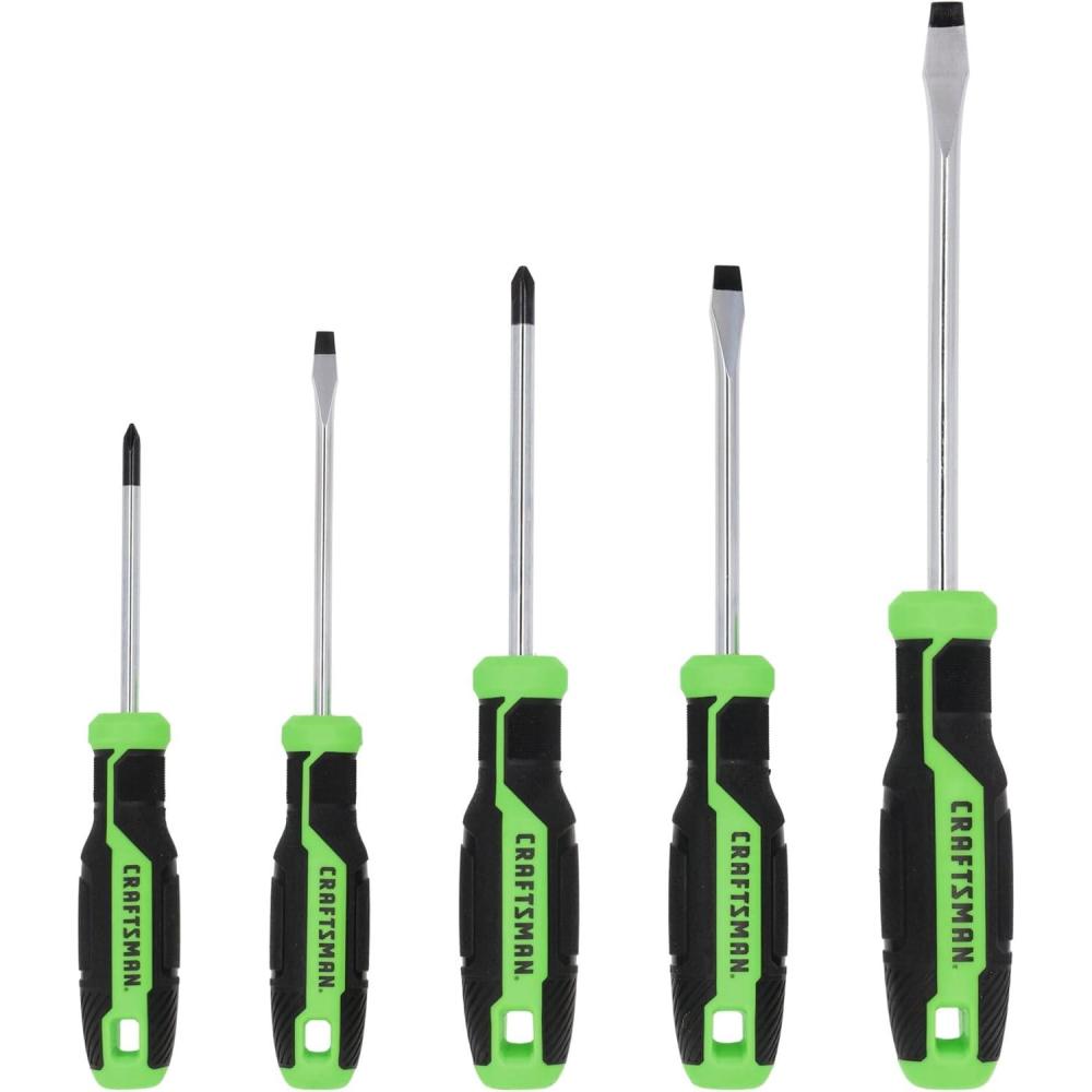 CRAFTSMAN Screwdriver Set 5 PC High Visibility Handles, Magnetic Tips ...