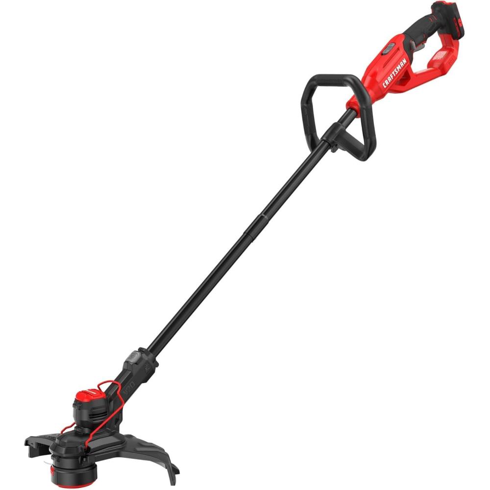 imageCRAFTSMAN V20 2 in 1 String Trimmer and Lawn Edger 13 in Cordless Weed Eater with Up to 63 Minutes Runtime Easy Handling Tool Only CMCST901B