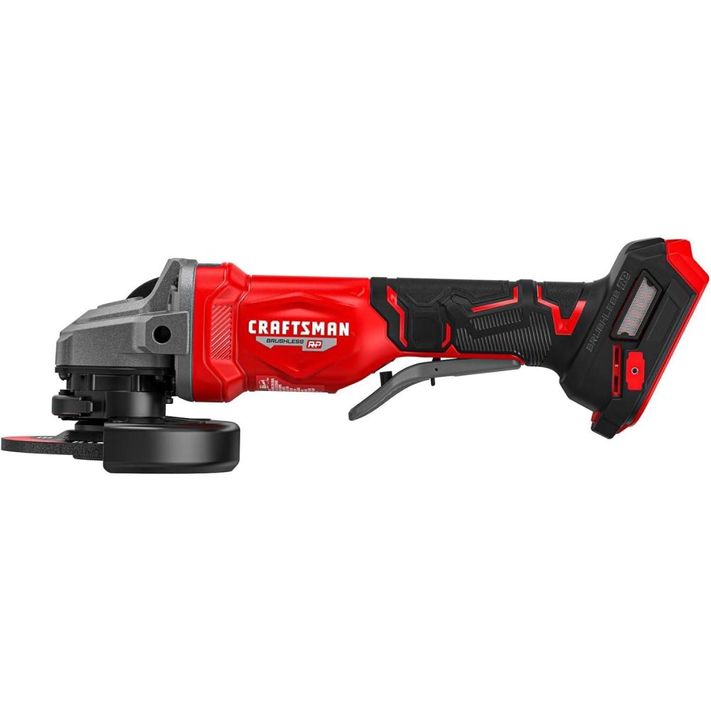 imageCRAFTSMAN V20 4 12 Cordless Angle Grinder Brushless Small Grinder Tool Only CMCG452B