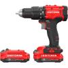 CRAFTSMAN 20V MAX 1/2 Cordless Hammer Drill, Includes 2 Batteries (2 Ah), Charger and Double Ended Bit, Longer Runtime Power Hammer Drill with LED Light (CMCD712D2)(NEW 20V MAX Hammer Drill Kit)