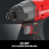 CRAFTSMAN Cordless 1/4 Impact Driver with 2 Ah Lithium Ion Battery, Charger and PH2 Screwdriving Bit, LED Light, High Torque, Variable Speed, 2900 RPM (CMCF801D1)(20V MAX Impact Driver Kit)