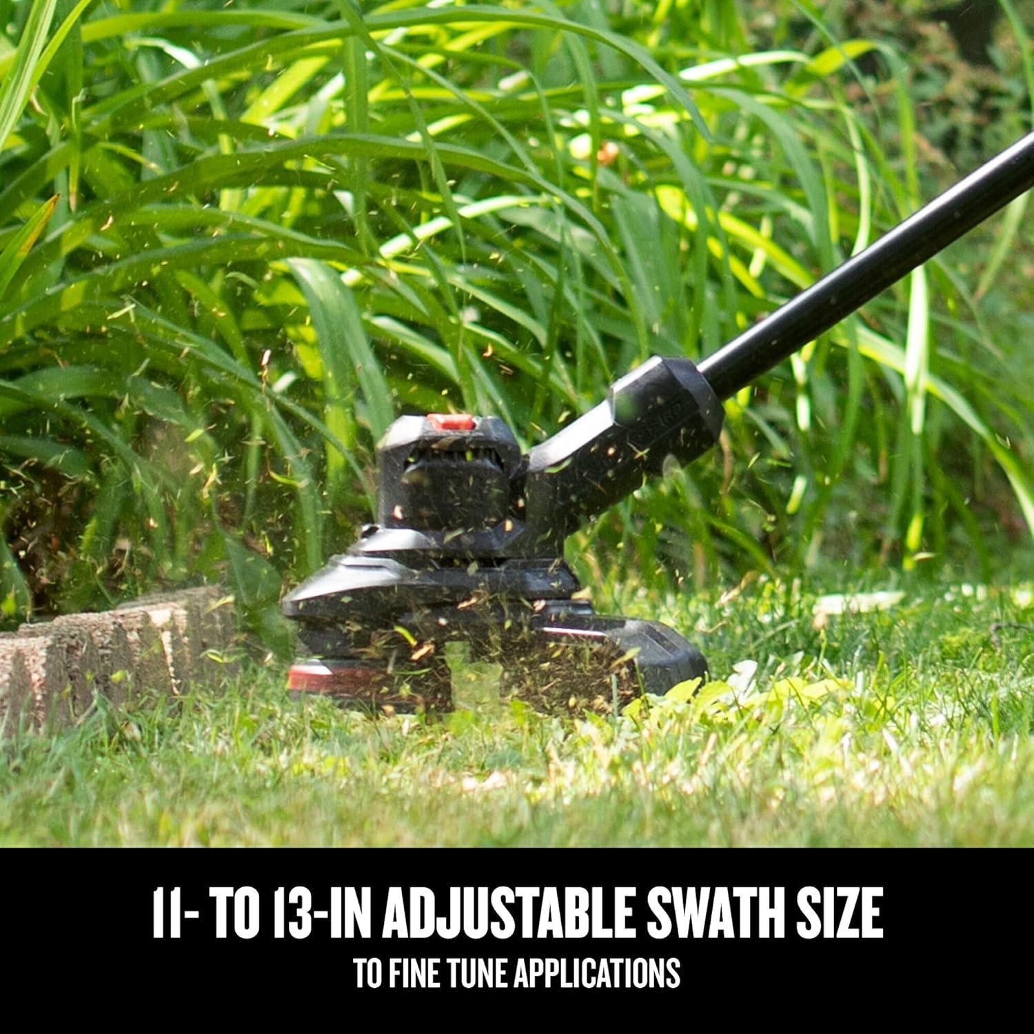 imageCRAFTSMAN V20 String Trimmer and Lawn Edger Kit with 4Ah Battery and Charger 13 in Cordless Weed Wacker with Up to 63 Minutes Runtime Lightweight CMCST901M120V Brushless Trimmer Kit