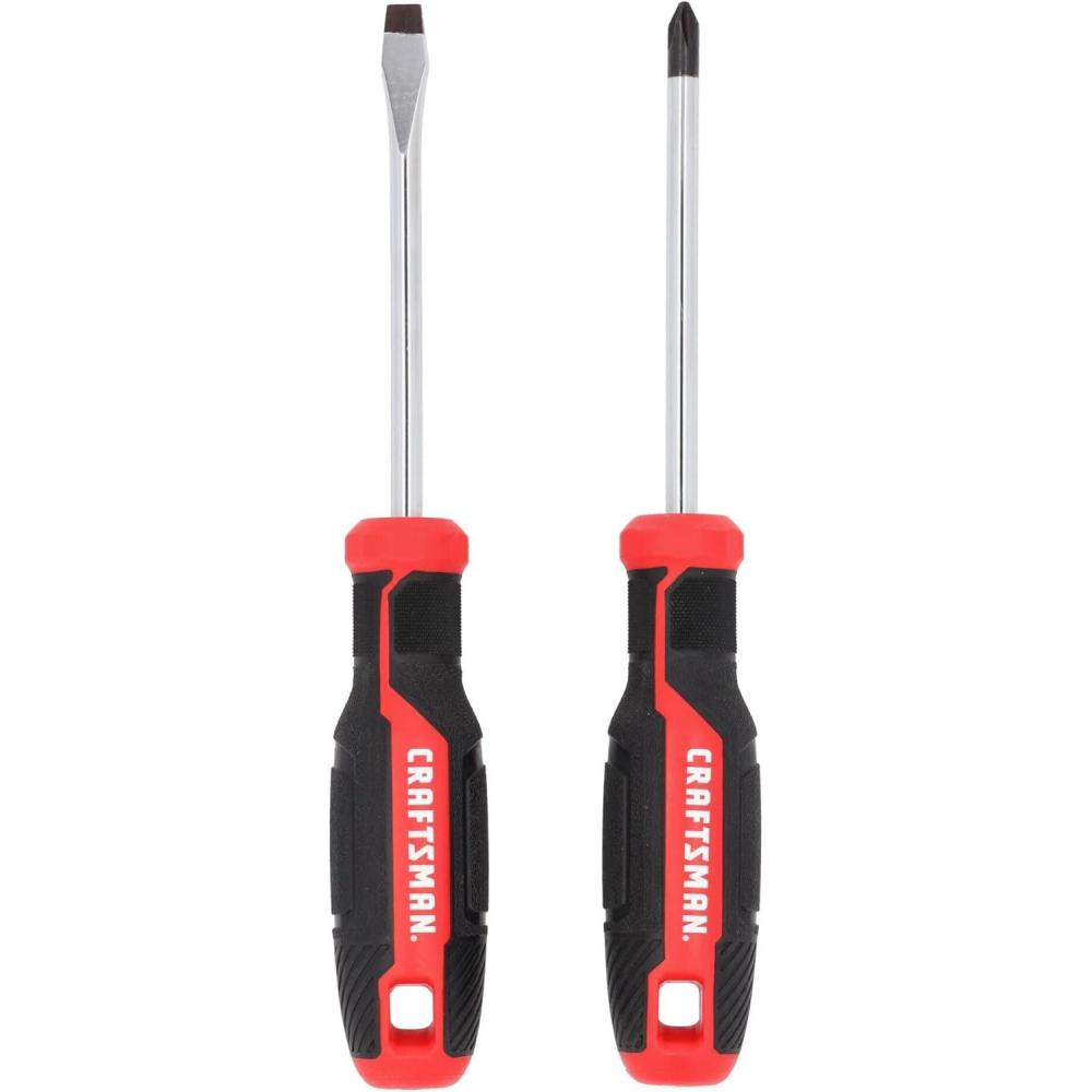 imageCRAFTSMAN 2 Pc Screwdriver Set Phillips Screwdriver 2 and 14 In Flathead CMHT65133