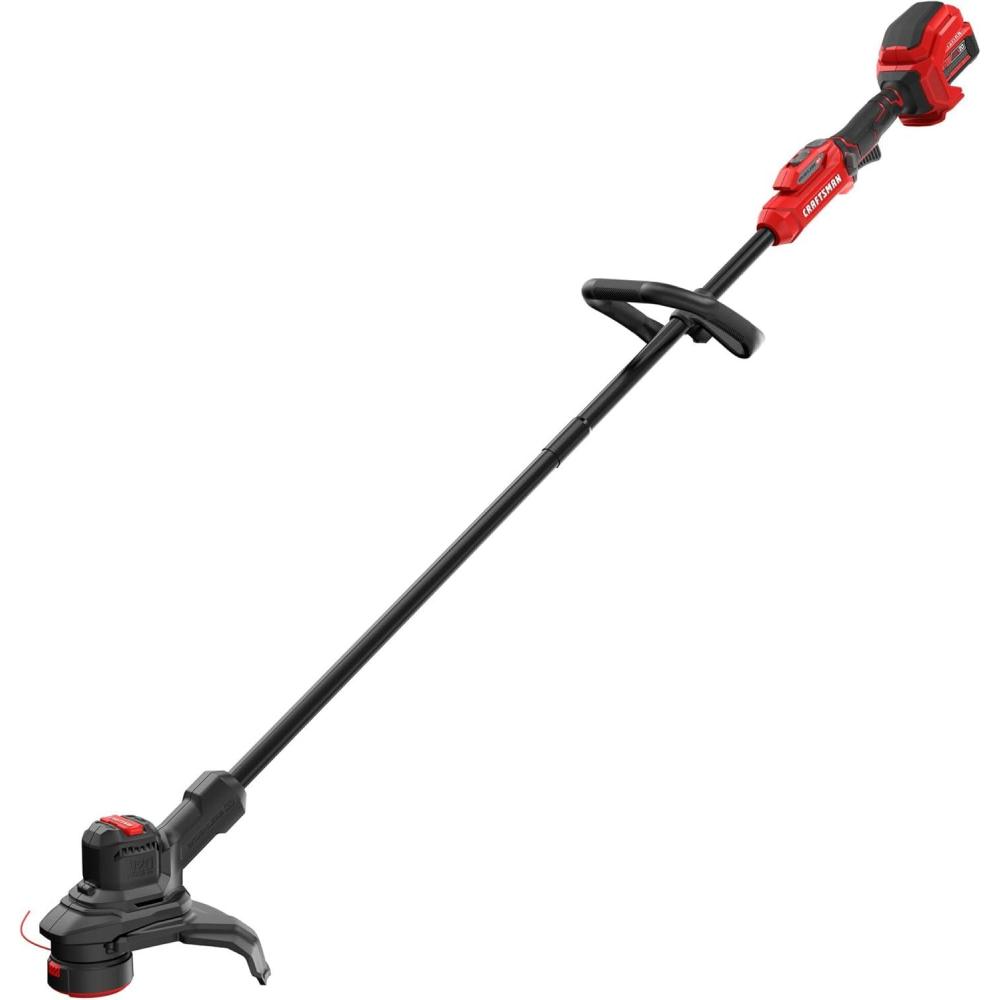 imageCRAFTSMAN V20 String Trimmer and Lawn Edger Kit with 4Ah Battery and Charger 13 in Cordless Weed Wacker with Up to 63 Minutes Runtime Lightweight CMCST901M120V Brushless Trimmer Kit