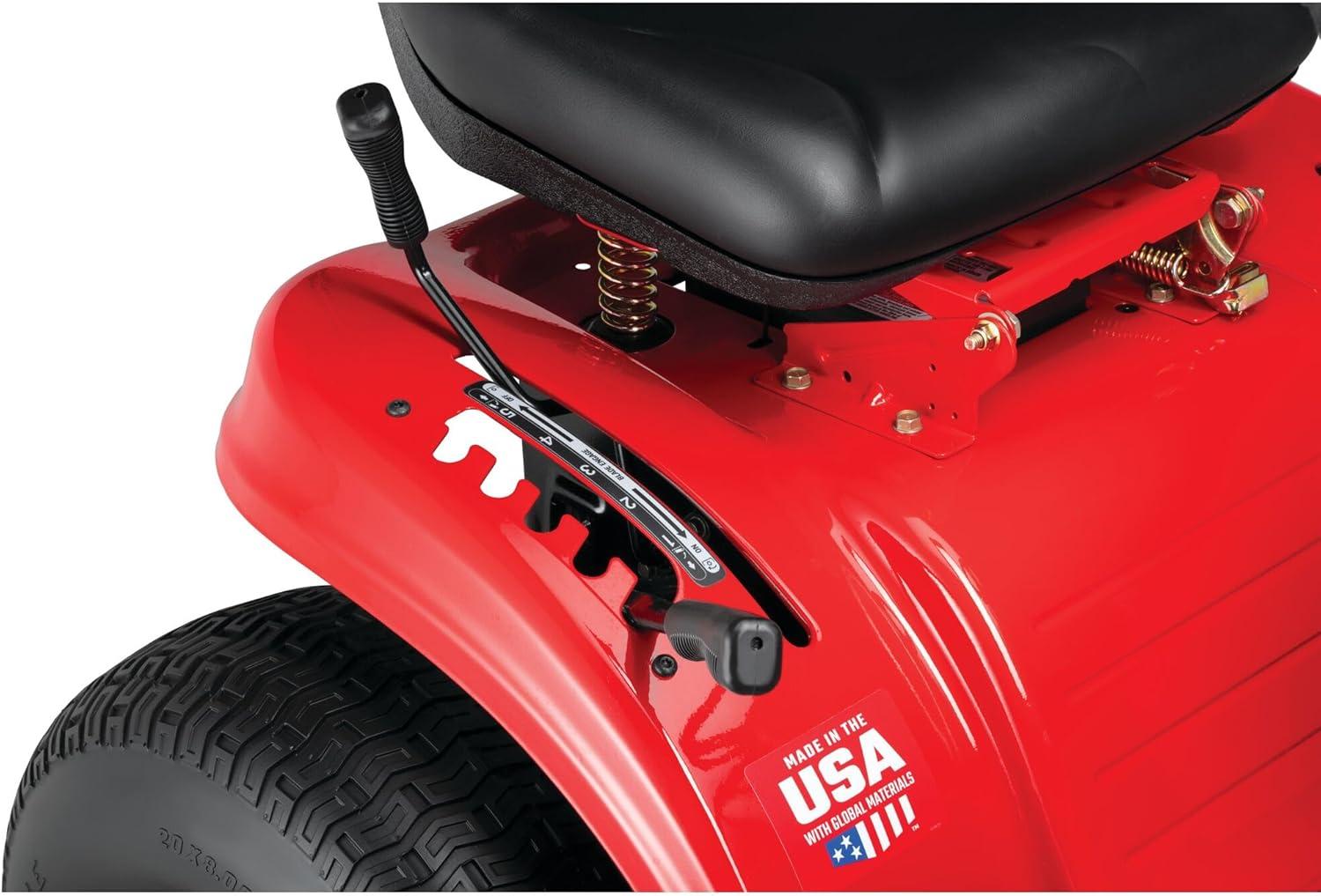 imageCRAFTSMAN 42 Gas Riding Lawn Mower with 175 HP Briggs and Stratton SingleCylinder Engine Gas Lawn Tractor with 7Speed Transmission RedBlack 13AN77XSA9342 Deck Size